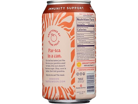 Swoon Peach Tea 12oz (1pk)