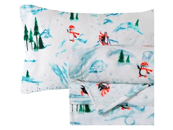 Elegant Comfort Velvet Plush Flannel Sheet Set Full