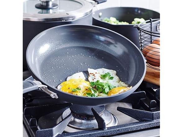GreenPan Levels Stackable Hard Anodized Frying Pan Set