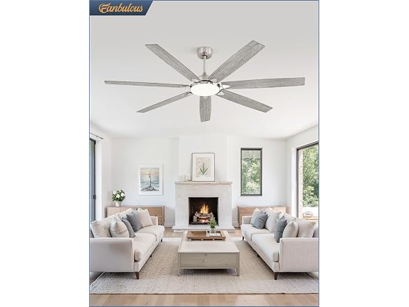 Fanbulous Nickel 72" Ceiling Fan with Lights