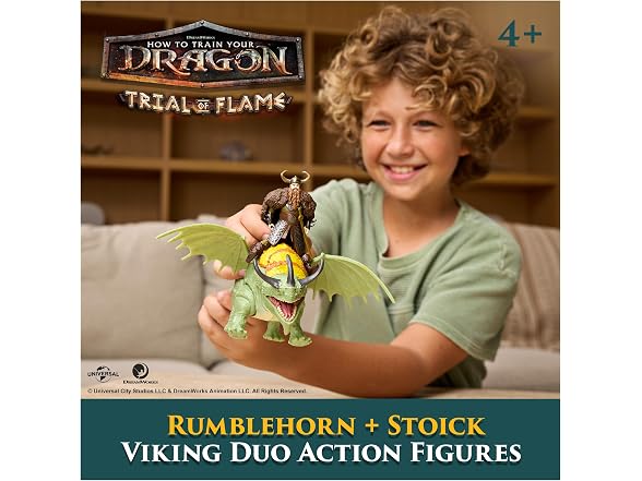 DreamWorks Dragons Rumblehorn & Stoick Action Figures
