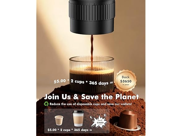 AMOSA Mini Electric Espresso Coffee Maker Set
