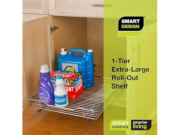 Smart Design X-Large Roll-Out Shelf
