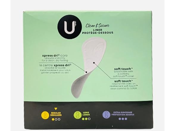 U by Kotex Lightdays Panty Liners, Regular, 129 Count