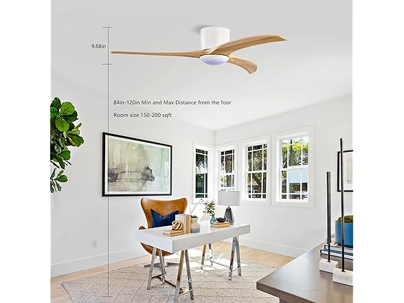 MEGAWISE 52" Ceiling Fan White