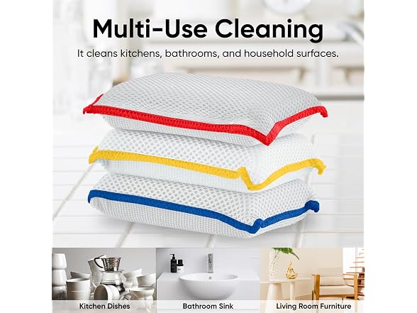 Microfiber Non Scratch Dish Sponge 24 Pack
