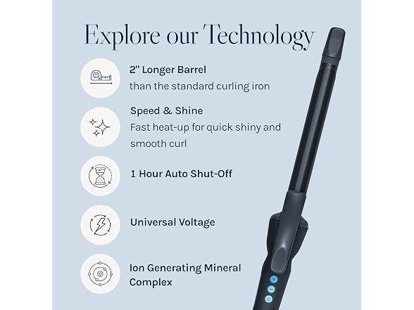 Bio Ionic Long Barrel Styler0.75 Inch Curling Iron