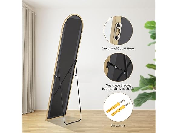 Simple Deluxe Arched Full Length Mirror