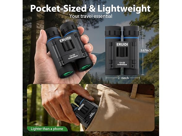 ERUIDI 12X25 Compact Binoculars
