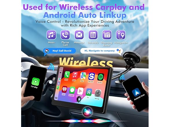 Perloyal 10" Wireless Carplay Stereo