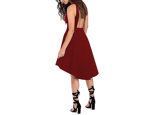 Mushare Women (S) Halter Neck High Low Party Dress