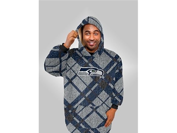 NFL Sherpa Flannel Hoodie Blanket - Choose Team