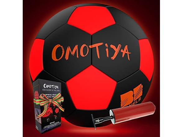 OMOTIYA LED Light Up Soccer Ball