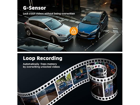 YEECORE Real 4K 3 Channel Dash Cam Front and Rear Inside