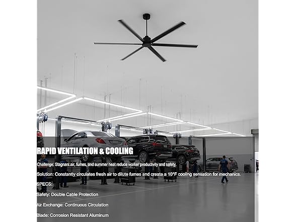 100 Inch Big Industrial Fan, HVLS Large Ceiling Fan
