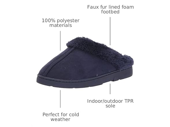 MUK LUKS Women's Polysuede Clog Slipper (L)