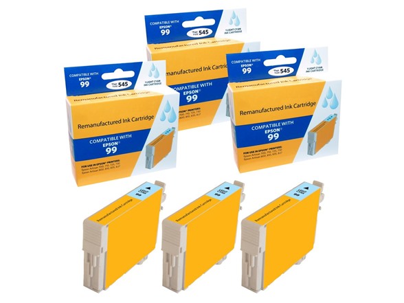 Compatible Epson 99 Light Cyan Ink Cartridge (3 Pack)