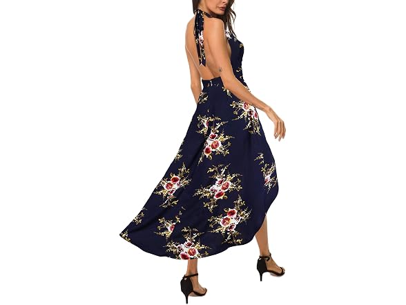 Kormei Women (M) Scoop Neck Halter Backless Dress