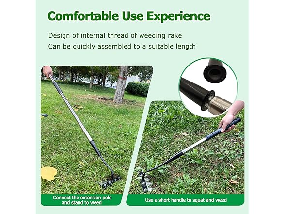 Qikstren Forged Iron Weeding Rake