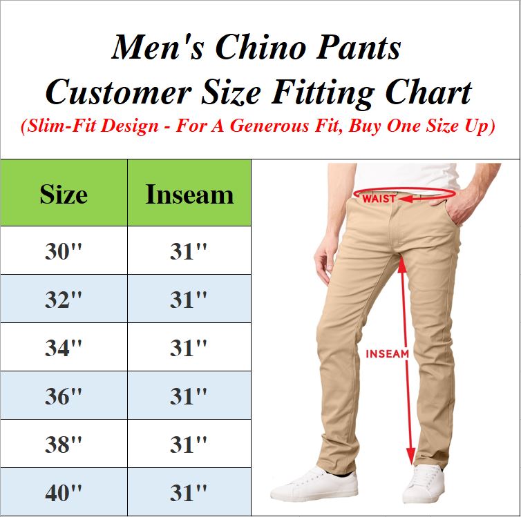 2Pk or 3Pk Asst Mens Classic Chino Pants - Gallery 9