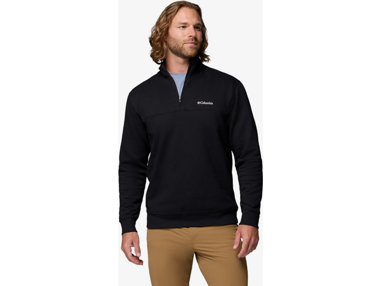 Columbia Mens Hart Mountain II Half Zip Fleece Jacket, Black, Large