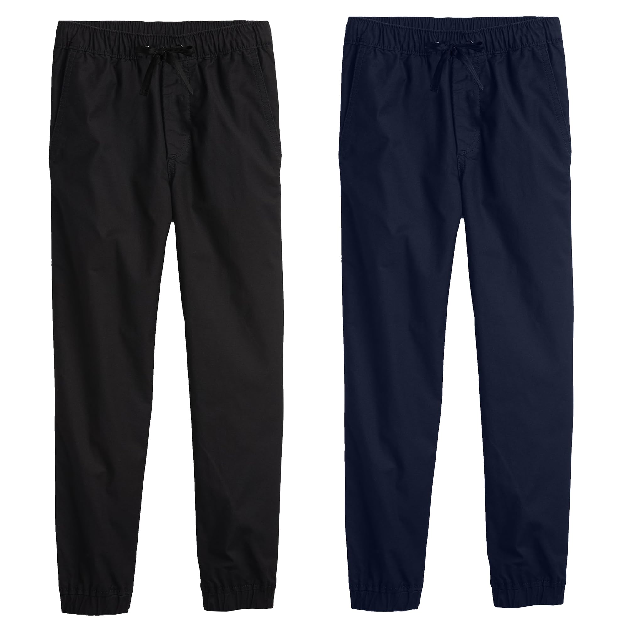 2PK Boy's Classic Stretch Twill Joggers - Gallery 16