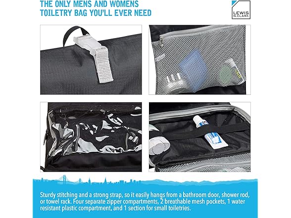 Lewis N. Clark Hanging Toiletry Bag