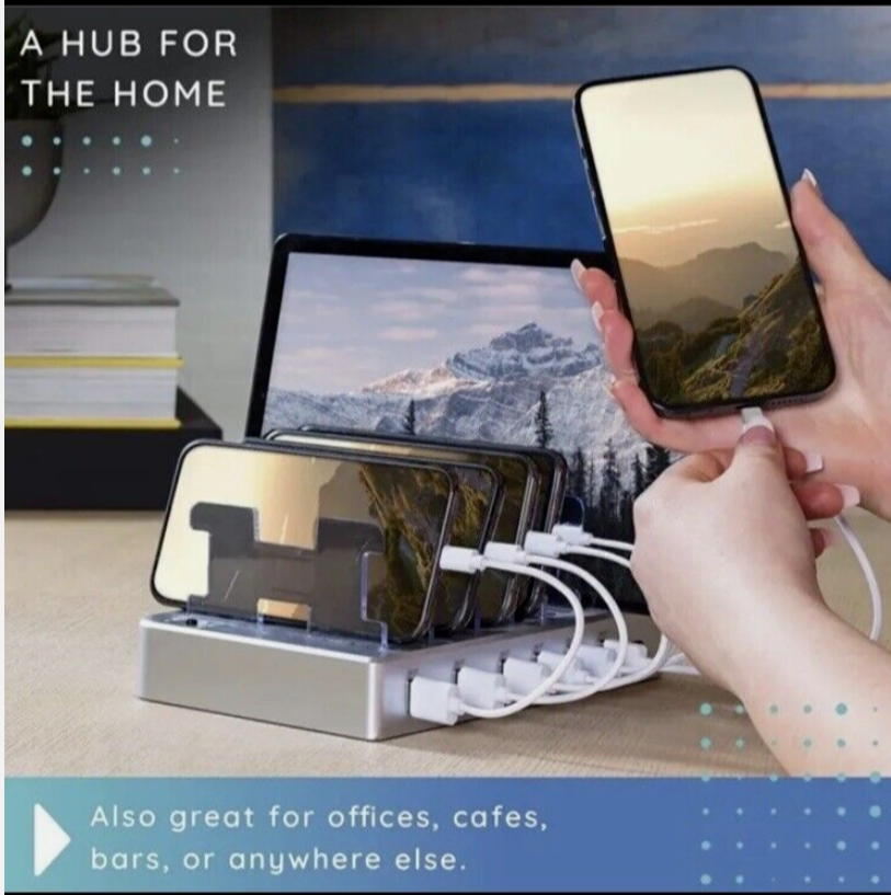 6 Port Charging Station with Cables - Gallery 12