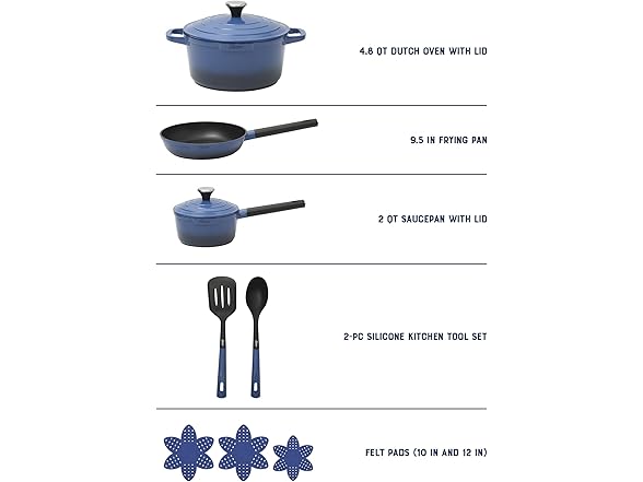 Oster Platinum Amberton 10 Piece Cast Aluminum Pots and Pans