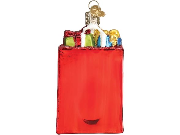 Old World Christmas Holiday Shopping Bag Ornament