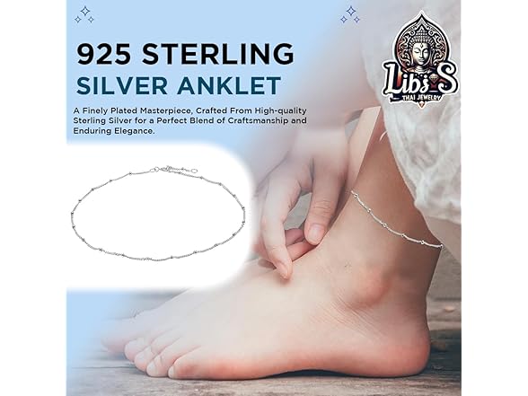 Thai Jewelry Silver Plain Anklet