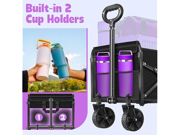 Wagon Cart Foldable,360Lbs Collapsible