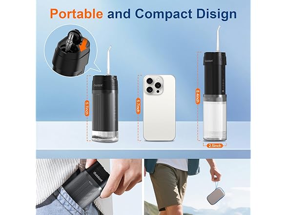 Black Portable Water Flosser