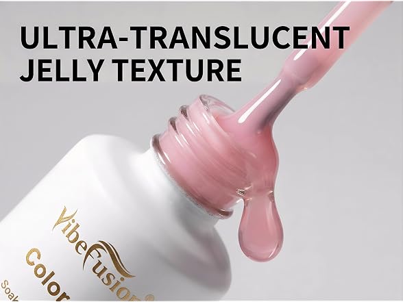 Nude Jelly Gel Nail Polish Set Milky