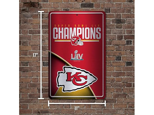 Rico Industries NFL Large Embossed Metal Sign