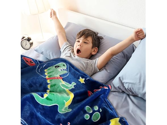 SALIMAH Glow in The Dark Dinosaur Blanket Gifts