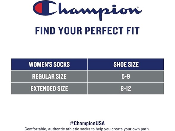 12-Pk Champion Liner Socks - Black
