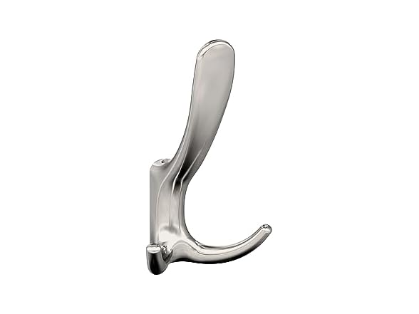 Amerock Finesse Triple Prong Polished Nickel Wall-Mounted Hook