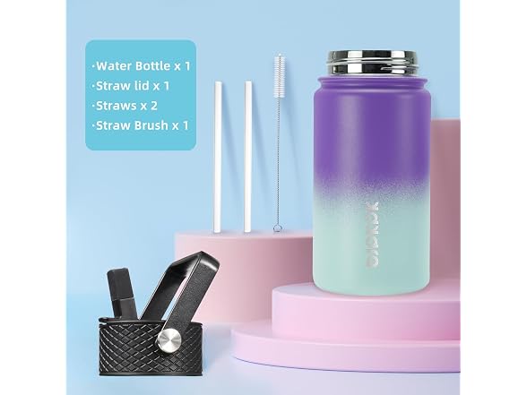 BJPKPK Insulated Water Bottle, 15oz Lavender