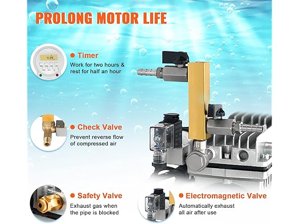 VEVOR Pond Aerator, 550W Power