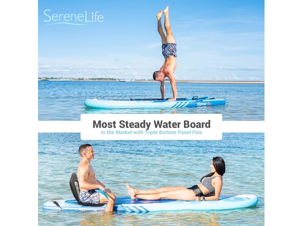 SereneLife Inflatable Stand Up Paddle Board 10'6"