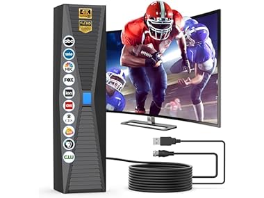 $9.99, Was $55.99, 82% Off! URIIU Indoor Long Range Antenna for Smart TV with 360° Signal Strongest Booster dealfomo