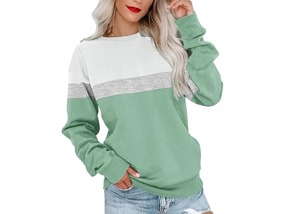 FKEEP Women's Crew Neck Sweatshirt (Small)