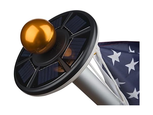 $8.99 Sunnytech Solar Flag Pole Light, 20LED dealfomo