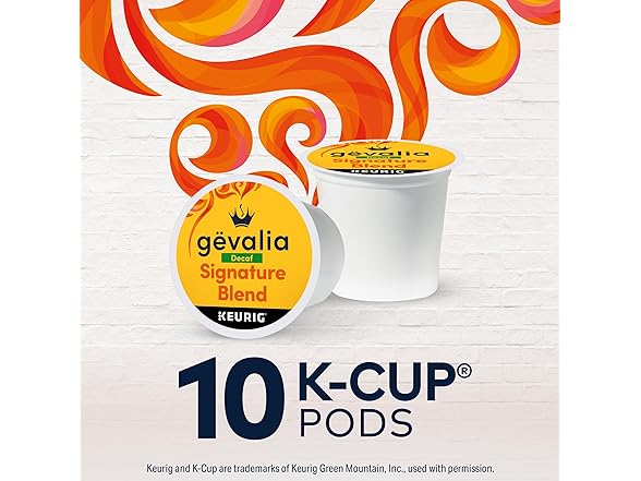 10CT Gevalia Signature Blend Decaf Mild Roast KCup