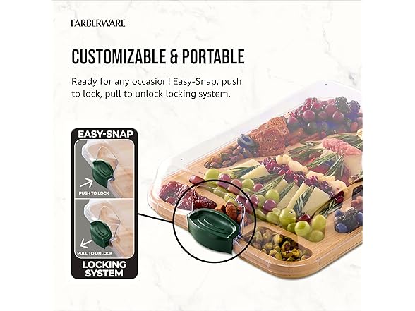 Farberware Tree Build-A-Board with Clear Locking Lid 