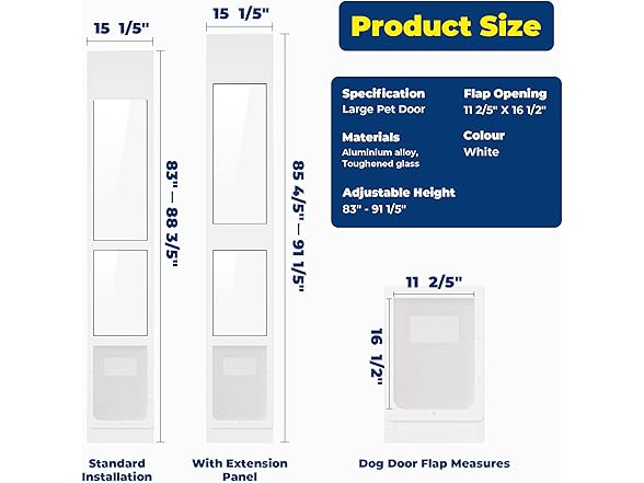 Large Dog Door for Sliding Glass Doors