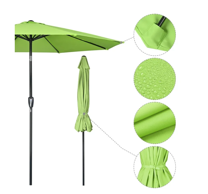Yescom 9Ft UV50+ 3000PA Outdoor Umbrella Green - Gallery 20