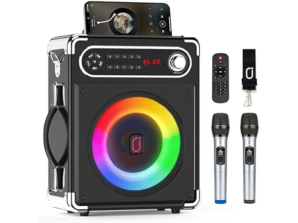 JAUYXIAN PA Speaker 2 Wireless Mics