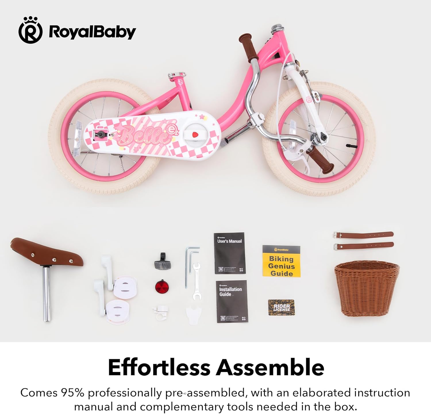 RoyalBaby Girls 14" Belle Bike - Gallery 22